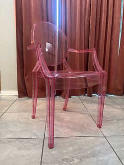 Set of 4 pink dining chairs