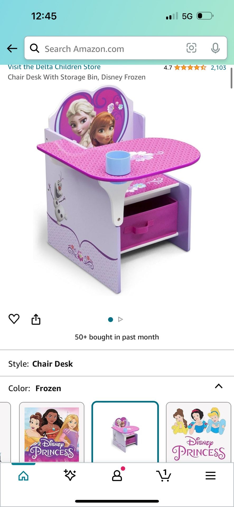 Frozen Kids Desk