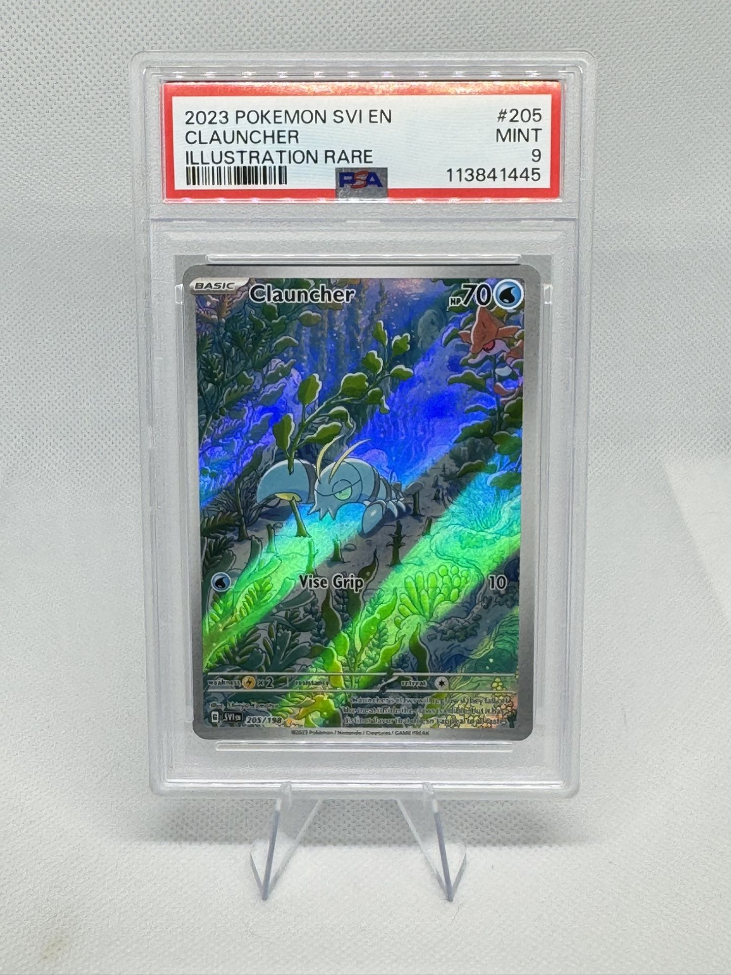 2023 POKEMON SVI EN-SCARLET & VIOLET ILLUSTRATION RARE #205 CLAUNCHER PSA 9