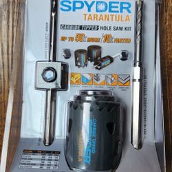 Brand New Spyder 6PC Tarantula Carbide Tipped, Metal Cutting Hole Saw Set