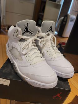 10.5 Air Jordan 5 Retro OG "White Metallic"