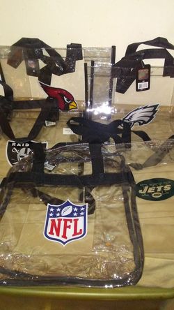 NFL Clear Tote Bags Cardinals.Raiders.Eagles.Jets.NFL