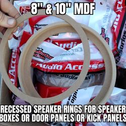 8 In MDF Speaker Rings For Kick Panels Or Door Panels