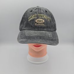 Key West Florida 1521 Gray Washed Cotton AdjustableHat
