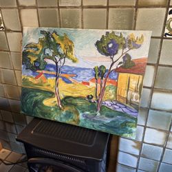 Canvas Reproduction The Garden in Åsgårdstrand by artist Edvard Munch. 