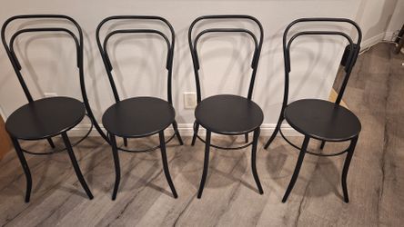 Black bistro chairs