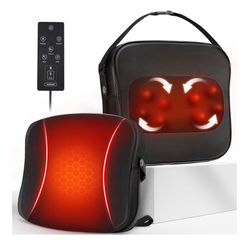 Brandnew Back Massager with Heat-Shiatsu Massagers for Neck and Shoulder Pain-3D Kneading Massage for Lower Back/Neck/Leg Pain Relief-Lumbar Support P