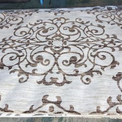 Orian Indoor Outdoor Cream/Beige/Brown Area Rug 7'5" x 10'