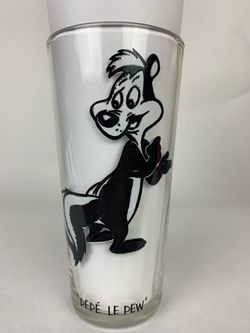 Glassware, cup, glasses, Pepsi, 1973, vintage, PEPE LE PEW