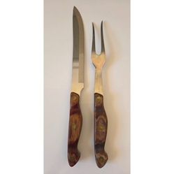 Lifetime Cutlery Jet-Cut Carving Fork & Knife Japan Kitchen Set