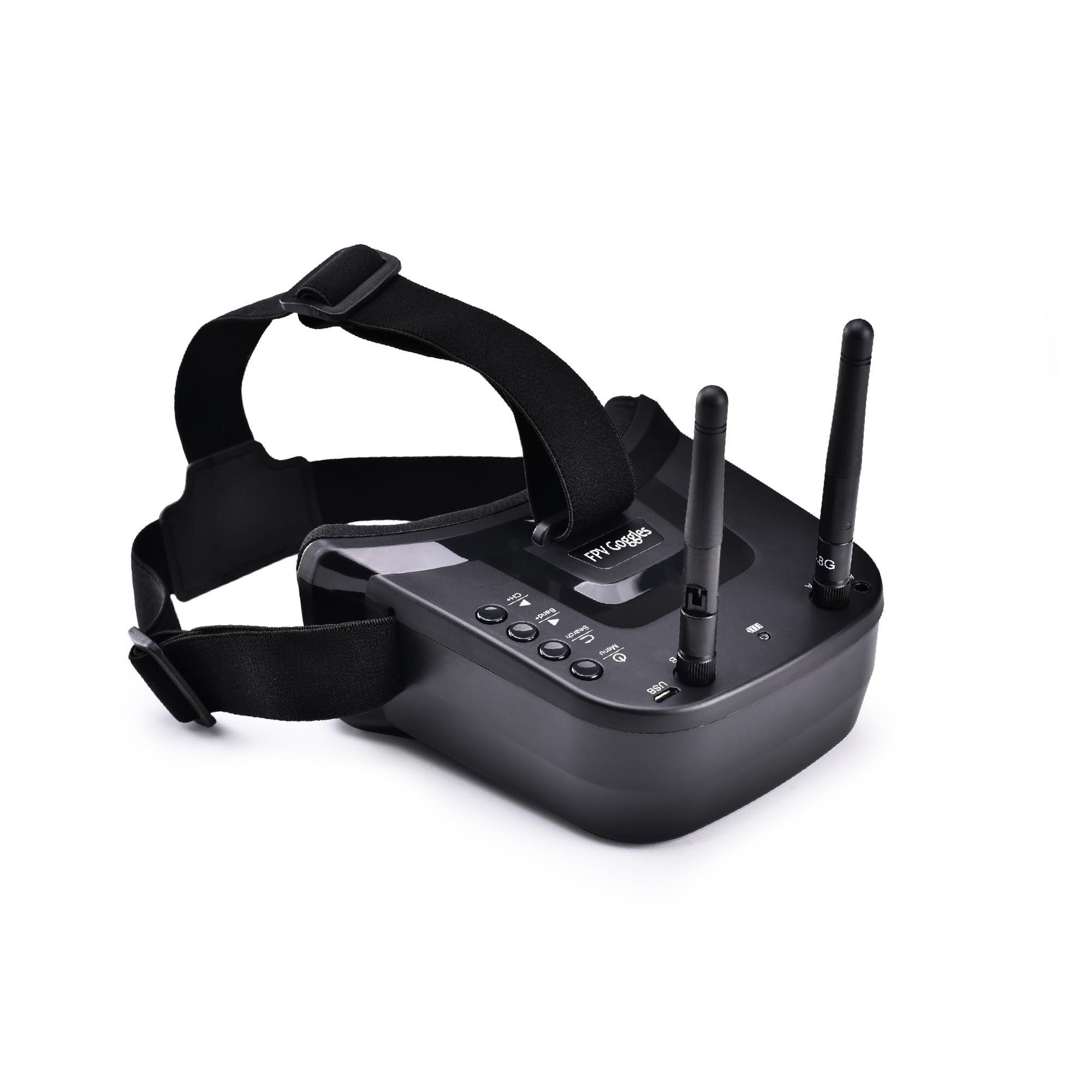 5.8G FPV Goggles With Antennas: 3 Inch Screen 5.8G 40CH Build In Battery Video Headset For Analog FPV Camera