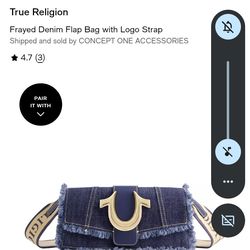 NEW TRUE RELIGION Denim Purse
