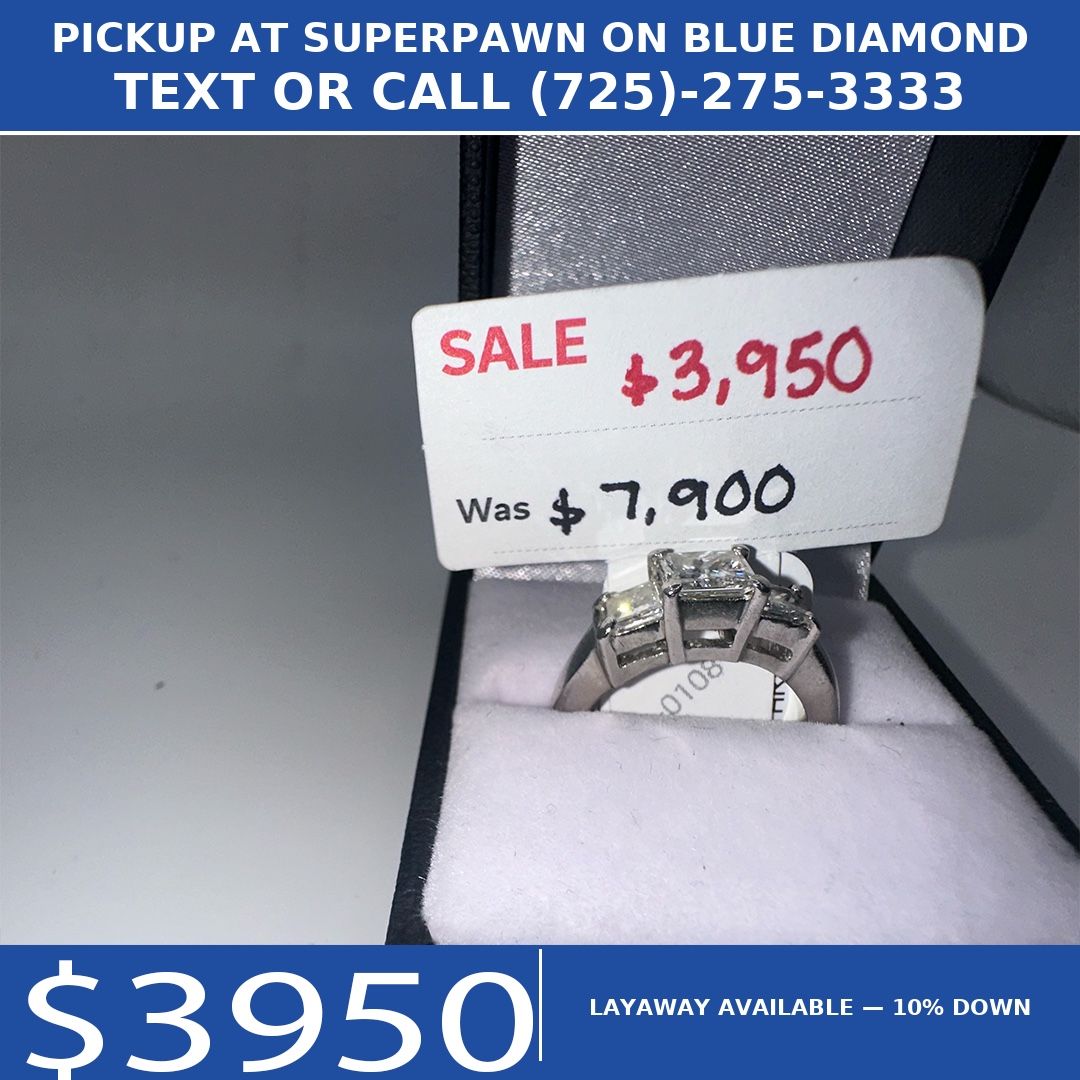 Platinum Diamond Ring — Size 7 (Ask for David)