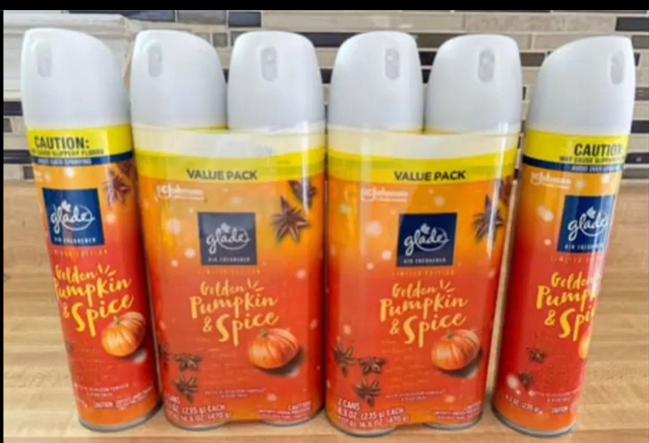 6 NEW glade Holiday Air Freshener - Golden Pumpkin & Spice (cash & pick up only)