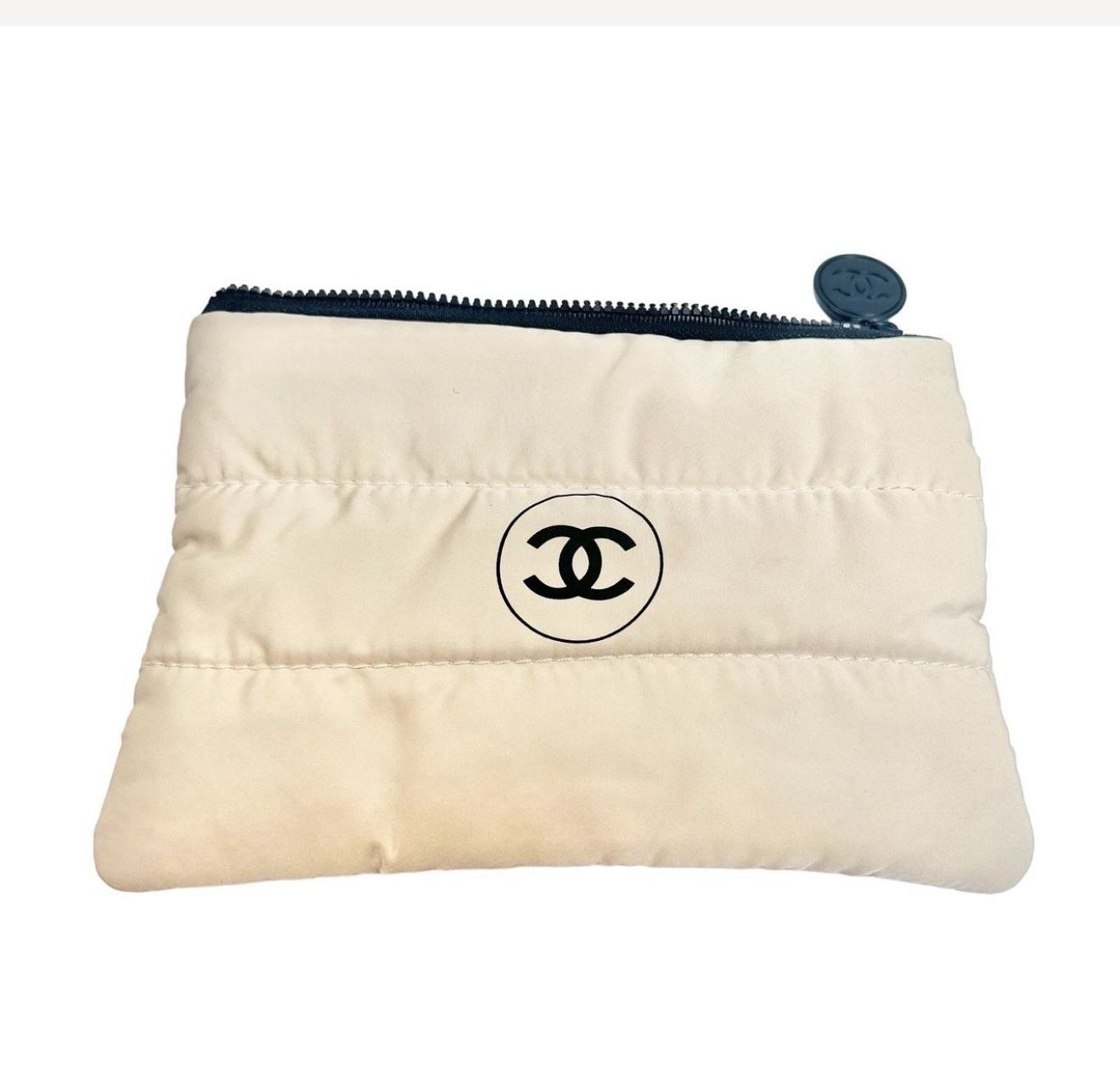 NWOT CHANEL Beauté Les Beiges Quilted Puffy Cosmetic Bag