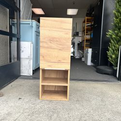 New Assembled 32” Bathroom Vanity, Smokey Oak Finish, Beige