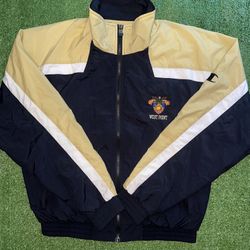 VTG 90s Champion NCAA West Point Football Full Zip Windbreaker Jacket Sz Medium 