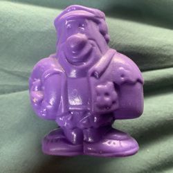 Barney Rubble 1990 Flintstones Post Pebbles Cereal Water Squirrel Purple 