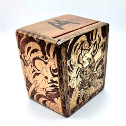 Handcrafted Pokémon Card Box Featuring Pikachu Samurai 