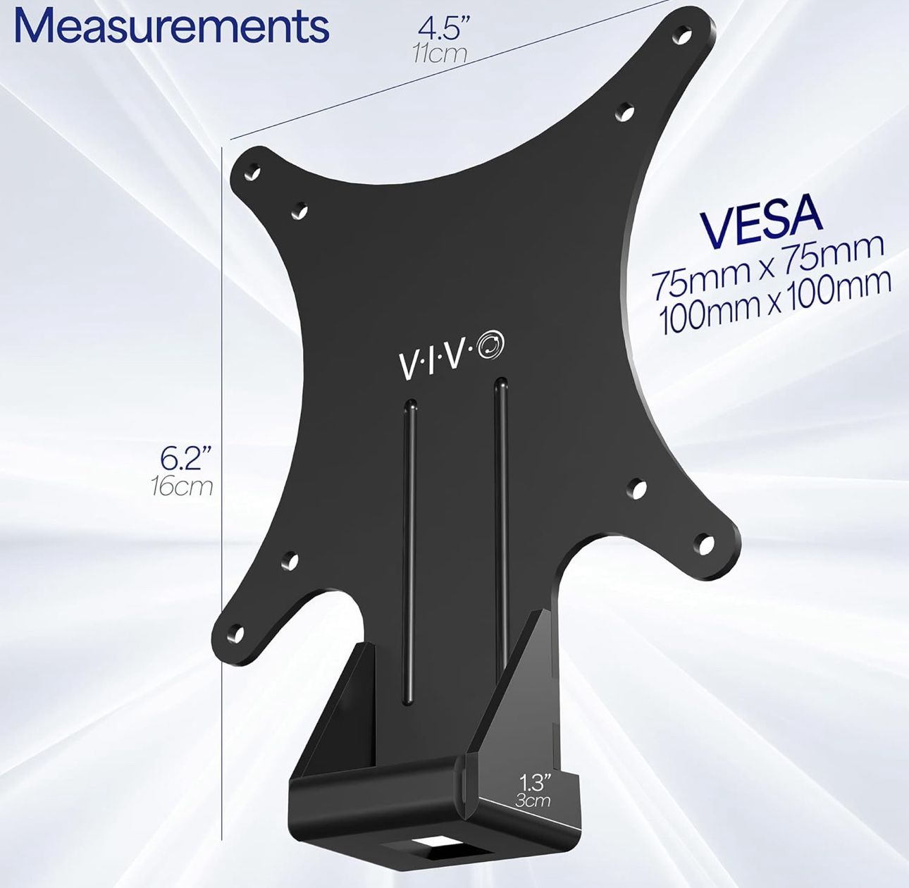 VIVO Quick Attach VESA Adapter Designed for HP Monitors 27er, 27es, 27ea, 25er, 25es, 24ea, 24es, 23er, 23es, 22er, 22es, 22f, 23f, 24f, 25f, 27f, 27f