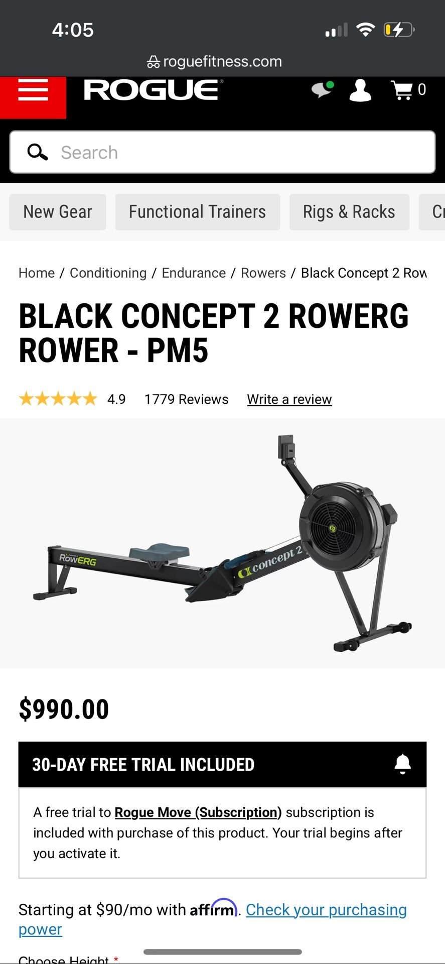 🚨 Gym Rowing Machine