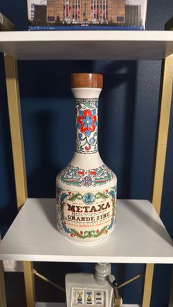 Metaxa Grande Fine Ceramic Decanter Bottle