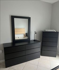 Dresser Whit Mirror And Chest - Cómoda Con Espejo Y Gavetero