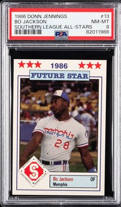 1986 Donn Jennings Southern League All-Stars #13 BO JACKSON - PSA 8 NM-MT (#(contact info removed)6)