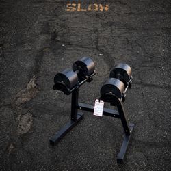 Nuobell NÜO Dumbbells 580 (5-80LBs) Black + Stand - Garage Gym Hunter Certified ✔️
