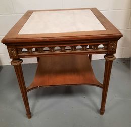 Antique Marble Top end table - $85