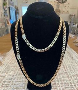 8mm Unisex Gorgeous Necklace 18”or 28” 14k Gold Plared