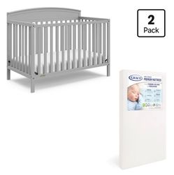 Graco Benton 5-in-1 Convertible Crib, Pebble Gray