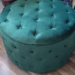 Forest Green Ottoman 
