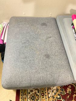 IKEA Grey Fabric Storage Ottoman