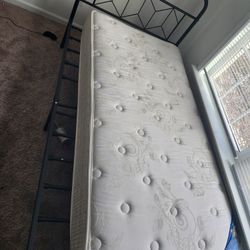 2 Twin Size Beds And Metal Rails