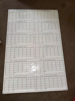 Swift Glimpse 12-Month Dry Erase Wall Calendar