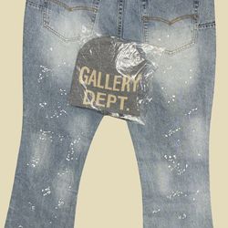 Gallery Dept. Ripped Blue Denim Jeans An A Free Gallery Dept. Beanie For FREE!!!!