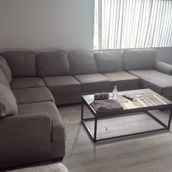 Gray Sectional Couch  Sofa 