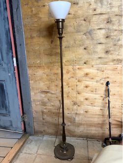 Vintage bronze floor lamp