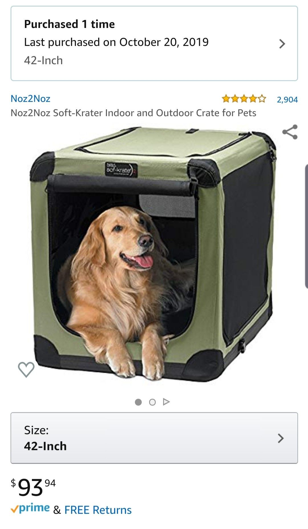 Collapsible dog crate