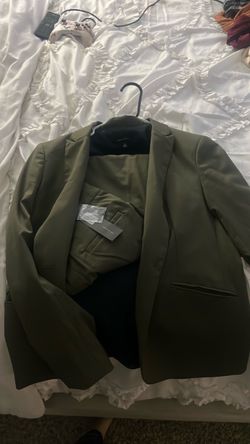 Green suit jacket with matching pants set