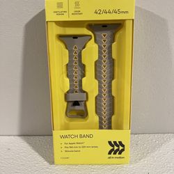 All In Motion Silicone Band fits Apple Watch 42/44/45mm - Functional Gray