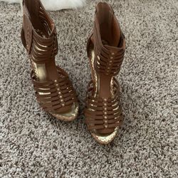 Brown Wedge Heels