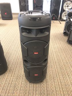 Dual eight inch rechargeable Bluetooth speaker/aux/fm/USB and SD port/microphone for karaoke/brand new!!
