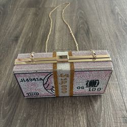 Pink Rhinestone Purse 