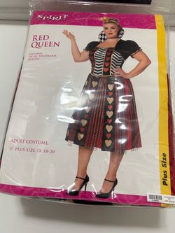 Spirit Halloween Plus Size Red Queen Costume - Women’s 1X (18-20) - Worn Once!
