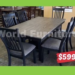 $0 Down! Farmhouse dining set