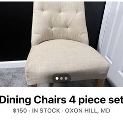 4 Piece dining Chairs
