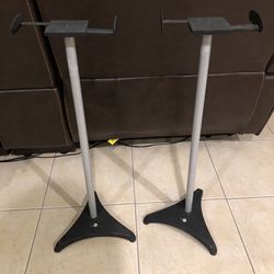 Omni Mount Speaker Stands Metal Set of 2 Each one fits up to a 9 1/4” Wide Speaker