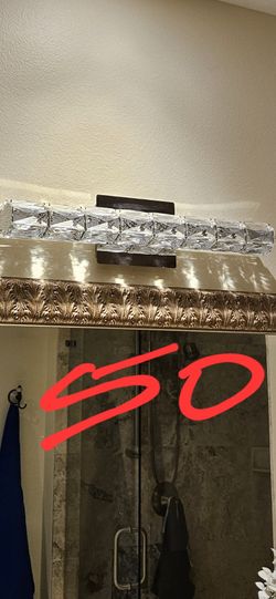 24" Bathroom Vanity Light Fixture Glass Led